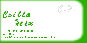 csilla heim business card